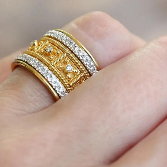 GOLD PLATED RING - Picture 2 of 11